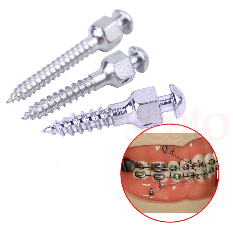 Dental Orthodontic Screwdriver Micro Screw Driver Self Drilling Tool & Orthodontic Mini Screw Titanium Alloy 11 size choose