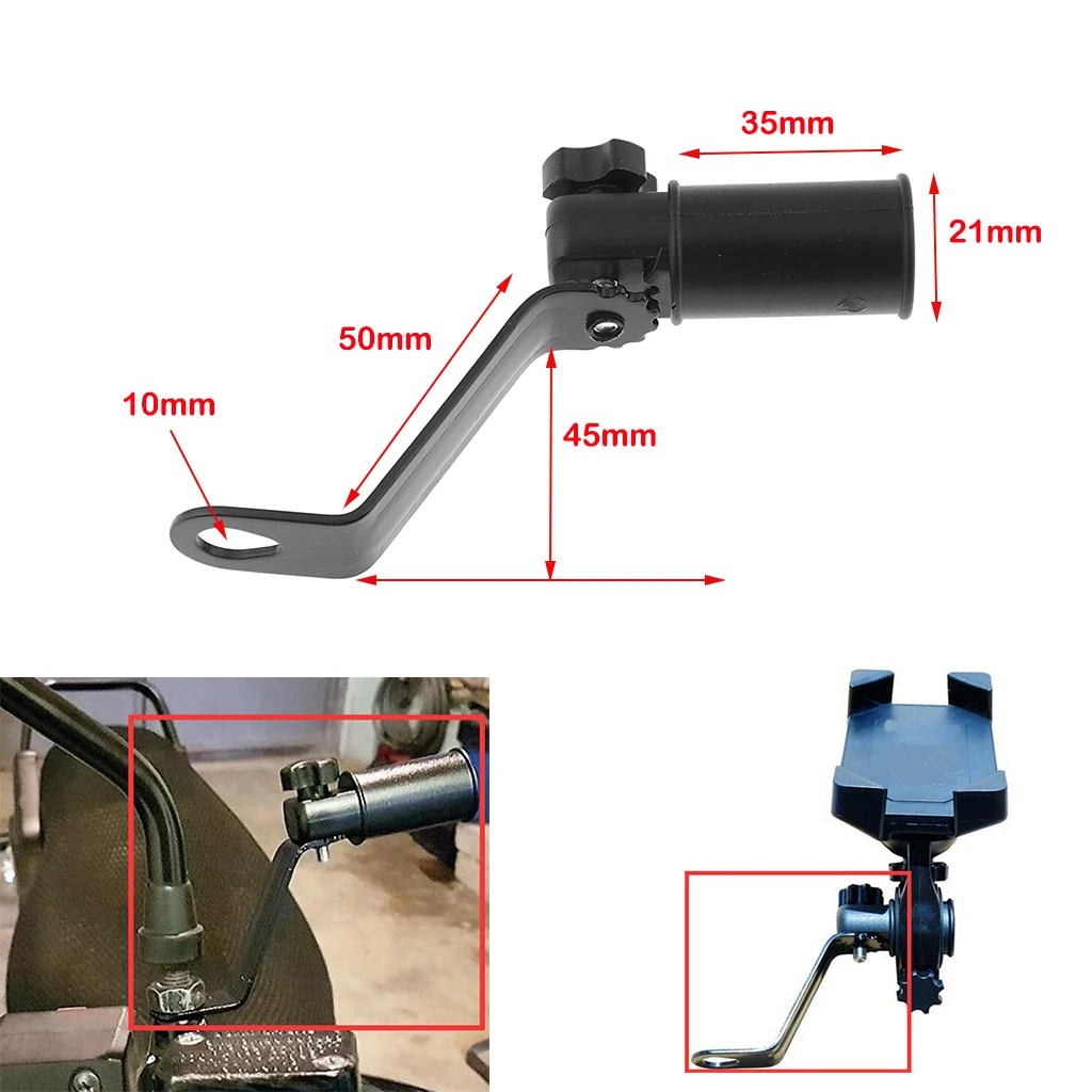 Motorcycle Phone Handlebar USB Charger Holder Extender Bracket Mount Clamp