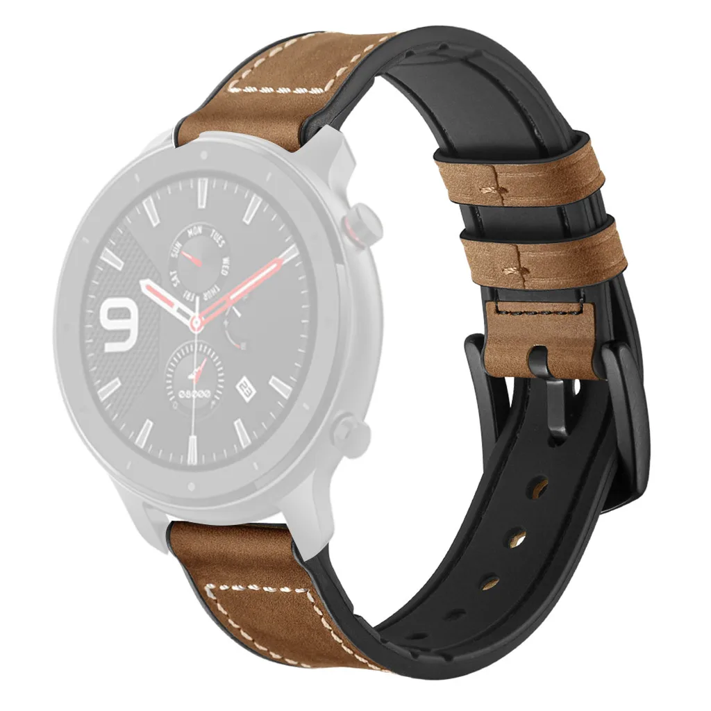 Сменный ремешок для часов, кожаный ремешок для Amazfit Gtr, умные часы 42 мм, спортивные часы, спортивные умные часы