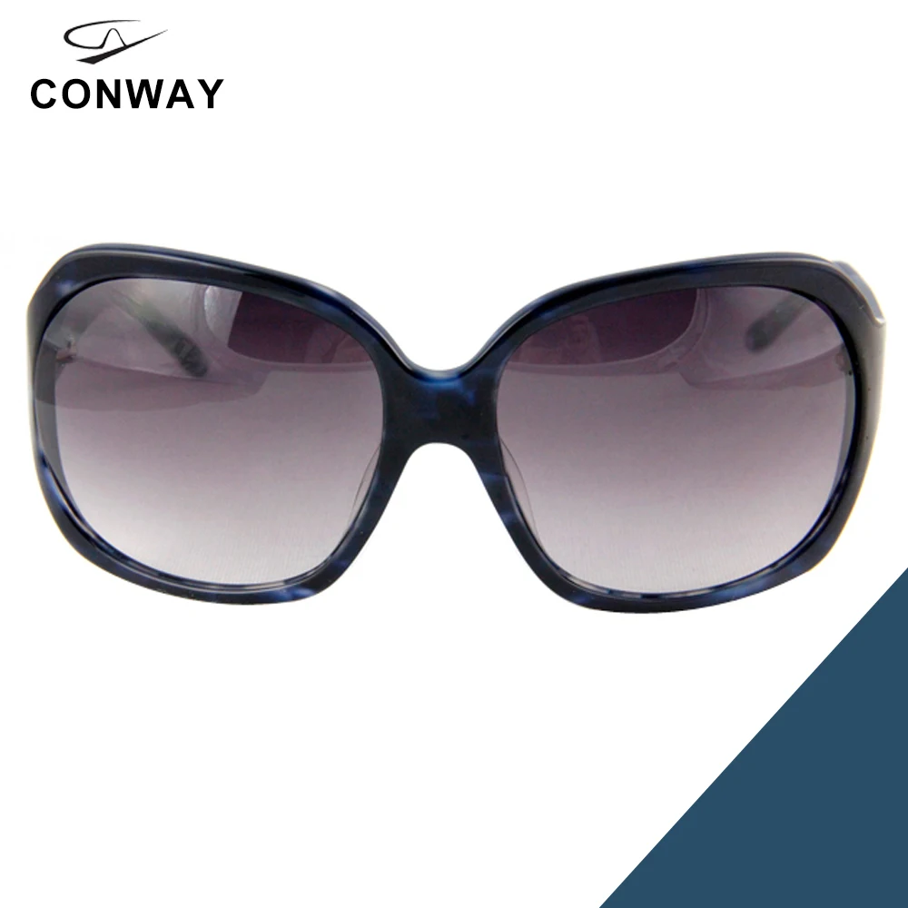 Conway негабаритных солнцезащитных очков для женщин большая бабочка солнцезащитные очки поляризационные красивые мраморные дизайнерские женские очки