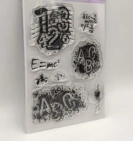 ABC and formula Transparent Clear Stamps for DIY Scrapbooking/Card Making/Kids Christmas Fun Decoration ST1161 | Дом и сад
