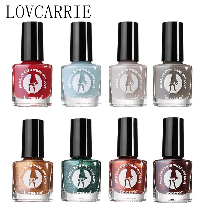 Лак для ногтей с блестками LOVCARRIE Spring 6 3 мл обычный лак телесного цвета