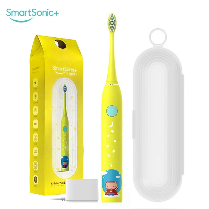 SmartSonic+ Children Electric Toothbrush Teeth Care Cleaning Whitening Tooth Brush Rechargeable With Dupont Head|electric toothbrush