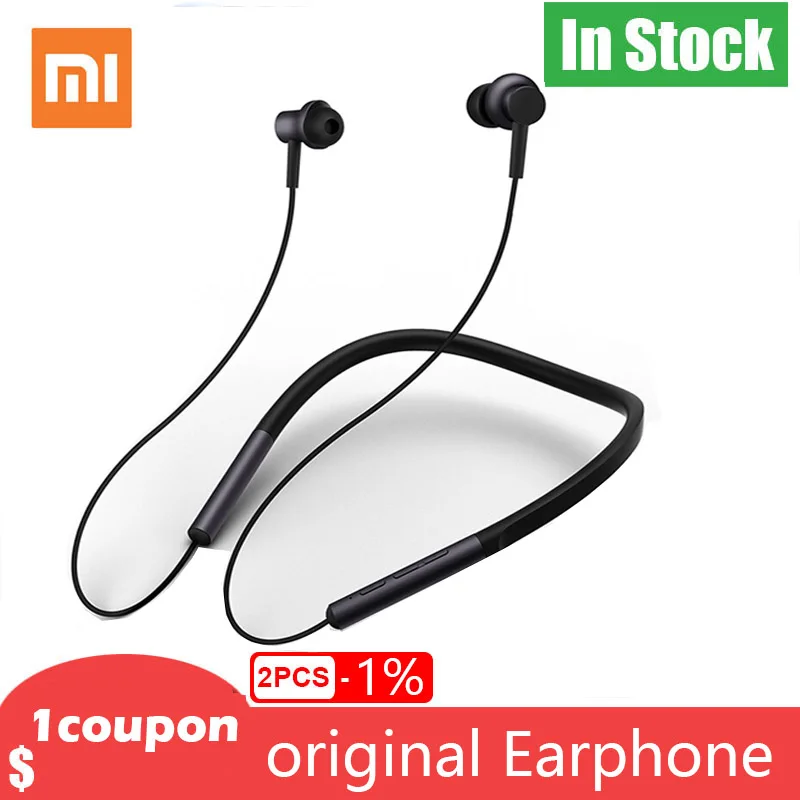 Original Xiaomi MI Bluetooth Collar Earphone Sport In-Ear Hybrid Dual Driver Apt-x Bluetooth 4.1 Microphone Sport Collar Headset