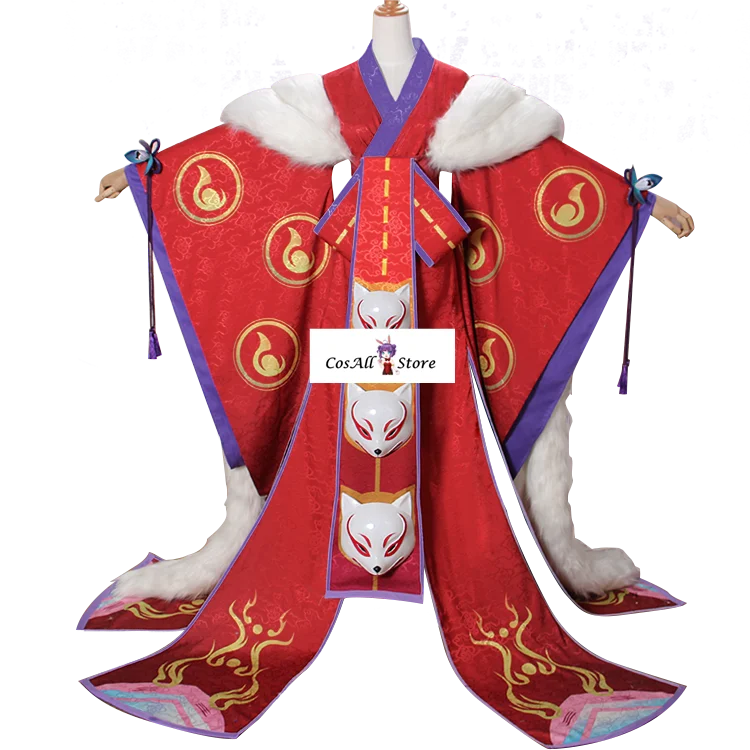 Onmyoji Jinten Tamamonomae Косплей Костюм Кимоно Косплей