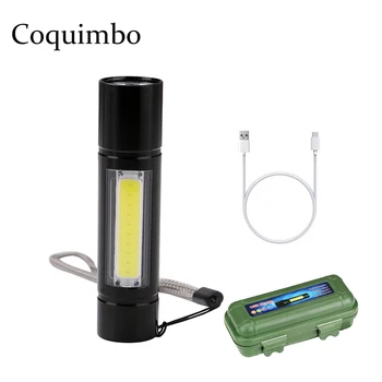 

COB LED Flashlight Super Bright Waterproof Handheld Rechargeable Flashlights Torch Lantern LED Work Light for Emergency Lighting