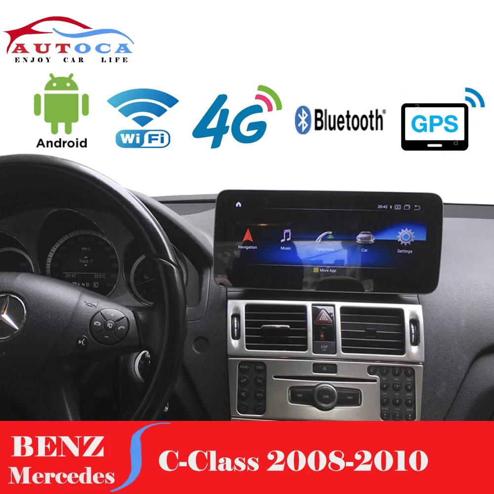 Экран 10 25 дюйма Android 0 дисплей для Mercedes C класса 2008-2010 W204 магнитола мультимедийный