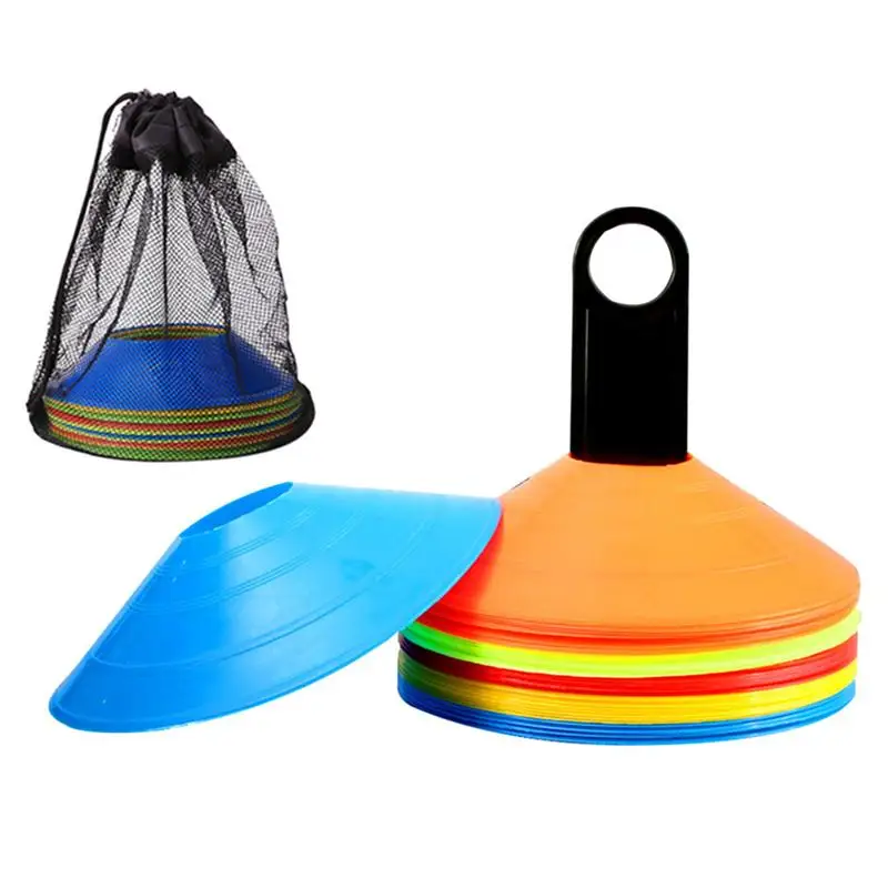 

1 Set 50pcs Cones Marker Discs Soccer Football Training Tools 19cm Soccers Sports Entertainment Accessories Tools