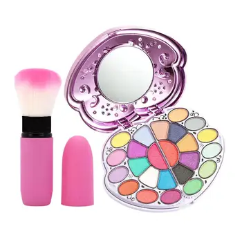 

Blue ZOO Eyeshadow Compact Makeup Box Loose Powder Blush Brush for Beginners Makeup Tool Random Color