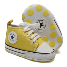 Новые парусиновые классические спортивные кроссовки для новорожденных мальчиков и девочек, обувь для малышей Мягкая Детская подошва, противоскользящая детская обувь