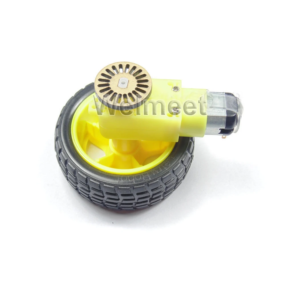 

1:48 1:120 Gearbox DC Gear Motor Smart Robot Car TT Motor with Plastic Tire Wheel+Encoder Disc