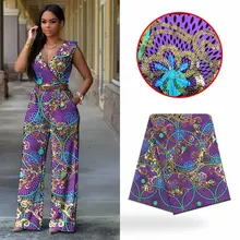 Анкара ткань для пэчворка африканская восковая ткань tissus воск с золотыми блестками африканская Ткань 6 ярдов YB03