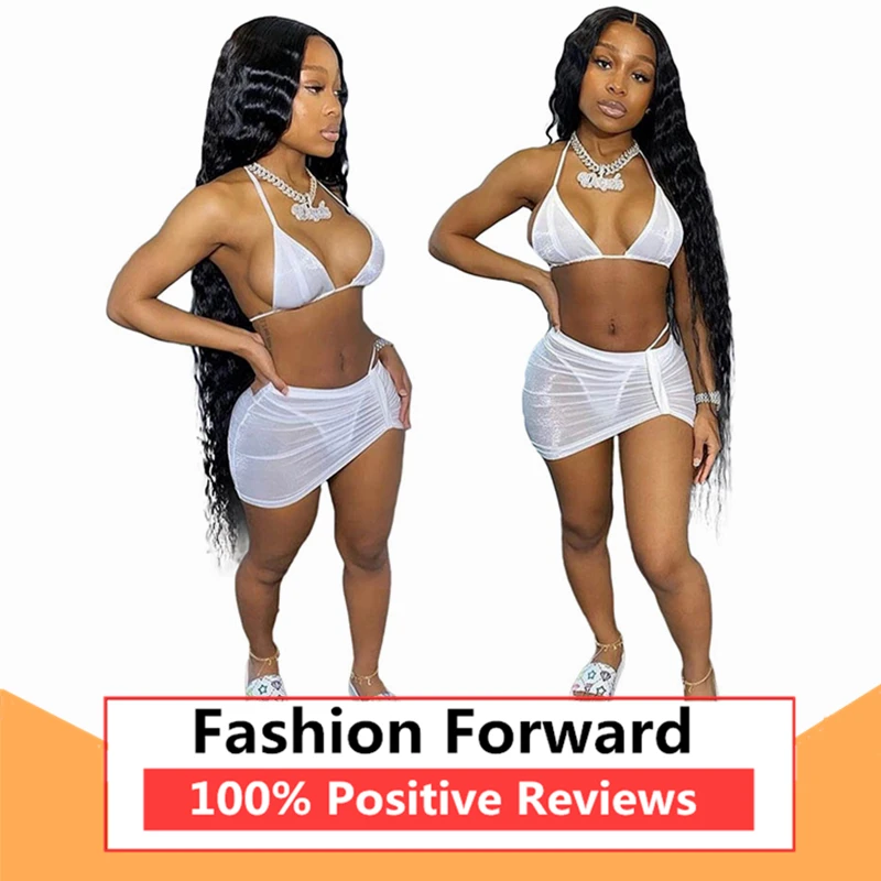 

Women's Sexy Bikini Halter Swimsuit Three Piece Swimwear Bikini Set