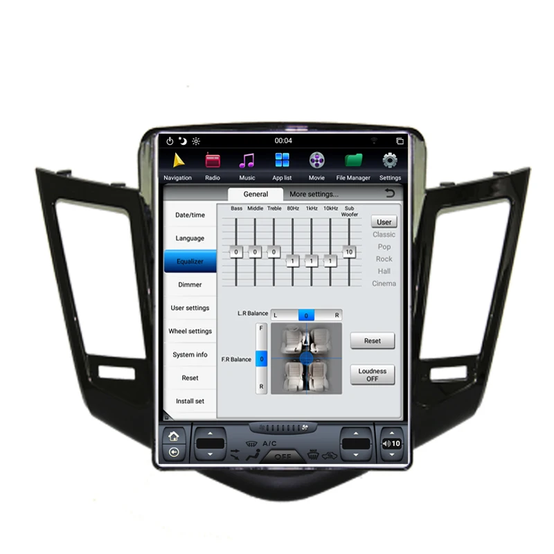 Cheap NAVITOPIA 10.4inch 4G+64GB Tesla Style Vertical Screen Android 8.1 Car DVD GPS Navigation for Chevrolet Cruze 2008-2015 3