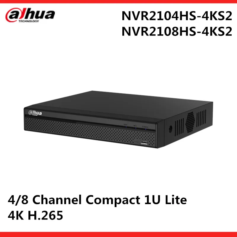 

Dahua 4ch NVR2104HS-4KS2 8ch NVR2108HS-4KS2 4k h265 up to 8Mp resolution with English Firmware