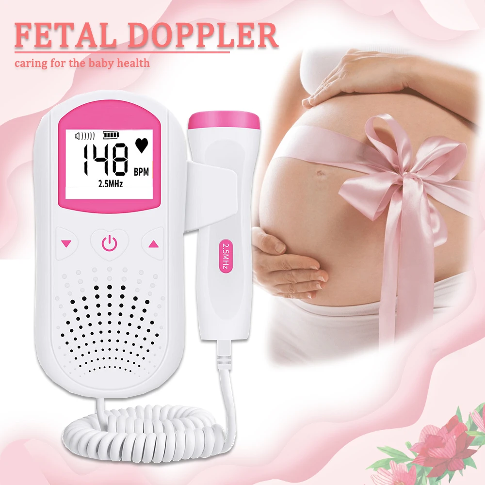Портативный фетальный допплеровский монитор сердечного ритма домашний допплерный детский и фетальный звук детектор сердечного ритма дисплей без излучения 2,5 МГц