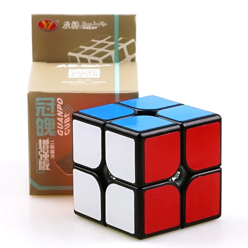 YongJun 2x2 нео-Кубы GuanPo 2x2x2 Волшебные кубики 2 слоя Enhanced Edition speed Cubo magico профессиональные игрушки для детей подарок