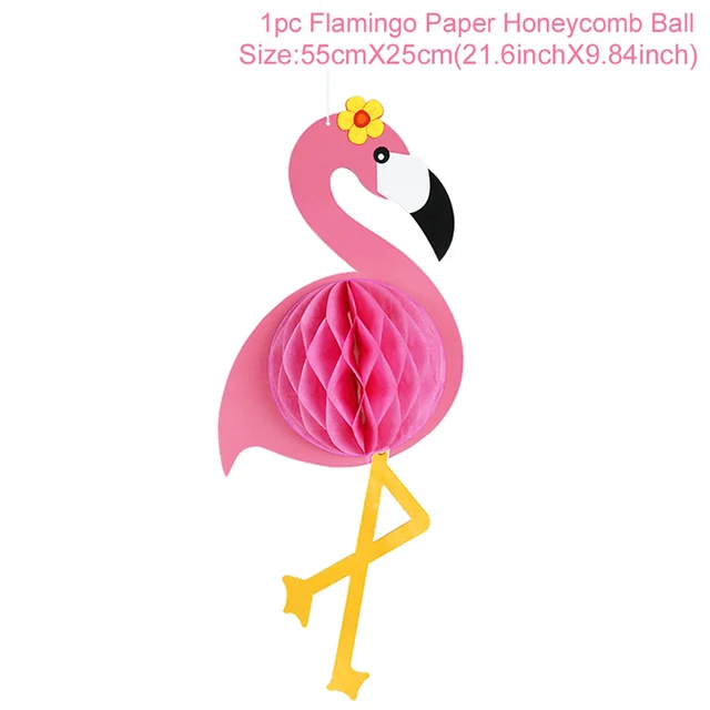 Hawaiian Party Decorations Palm Leaves Bunting Banner Luau Flamingo Summer Tropical Party Decoration Jungle Safari Party Ballons 1pcs flamingo