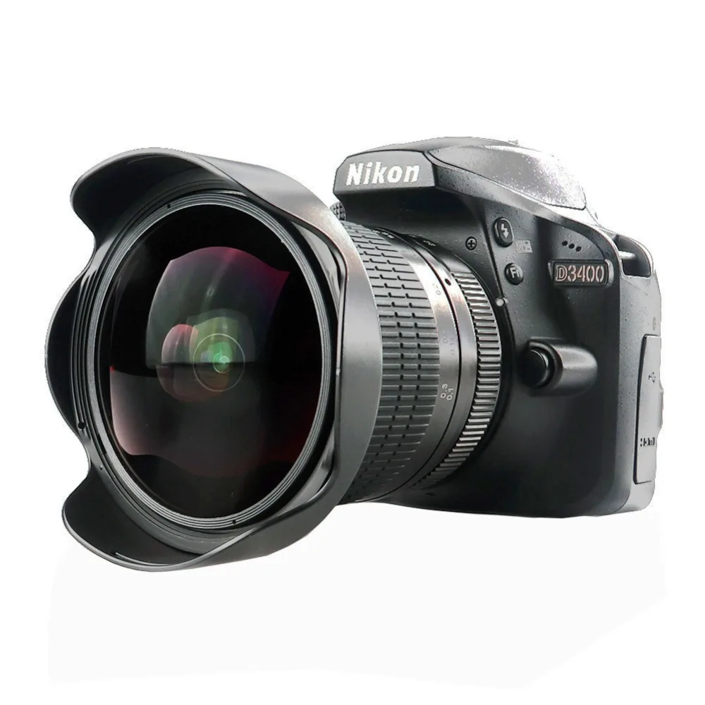 Lightdow 8 мм F/3,0 ультра широкоугольный объектив «рыбий глаз» для цифровых зеркальных камер Nikon D3100 D3200 D5200 D5500 D7000 D7200 D7100 D7300 D7500