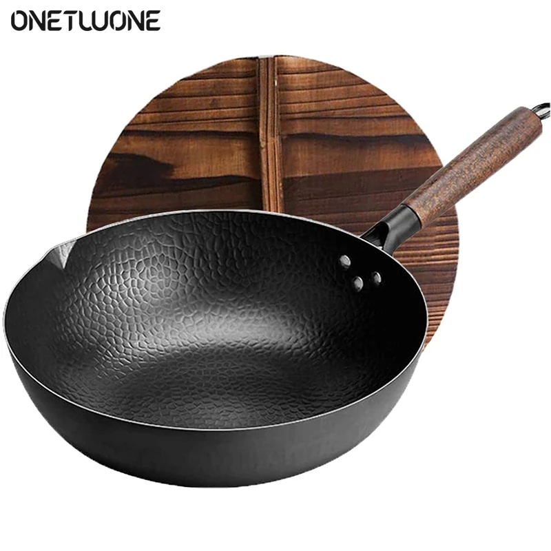 High Quality Iron Wok Traditional Handmade Iron Wok Nonstick Pan Non