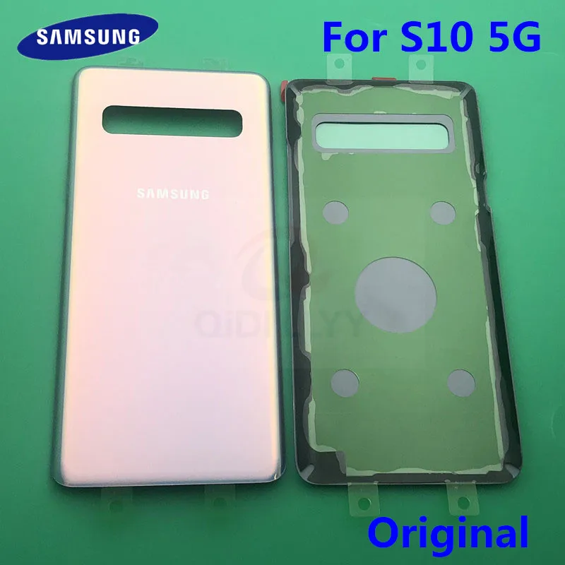 Для SAMSUNG Galaxy S10 5G версия G977 стеклянная крышка для батареи задняя дверь корпус для SAMSUNG S10 5G Оригинальная Задняя стеклянная крышка