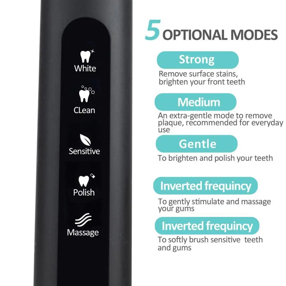 Seago SG-507 Electric Toothbrush Smart Timer Sonic Brush USB Rechargeable Waterproof Tooth Brush for Adult Seago SG-507 Electric Toothbrush Smart Timer Sonic Brush USB Rechargeable Waterproof Tooth Brush for Adult