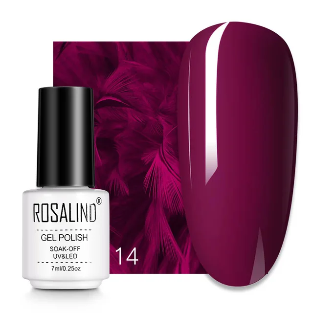 ROSALIND 7ML Nail Gel Polish Hybrid Varnishes All For Manicure Nails Art Base Top Coat UV Lamp Vernis Semi Permanent Varnishes RC14