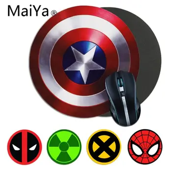 

Maiya Funny Marvel hero captain Deadpool logo Mousepads gamer gaming Mouse pads Anti-Slip Laptop PC Mice Pad Mat
