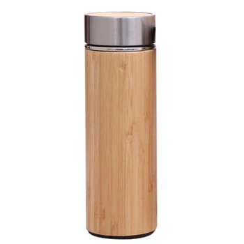 

Natural Bamboo 500Ml Stainless Steel Liner Vacuum Flask Insulation Bottle Bamboo Cup Tea