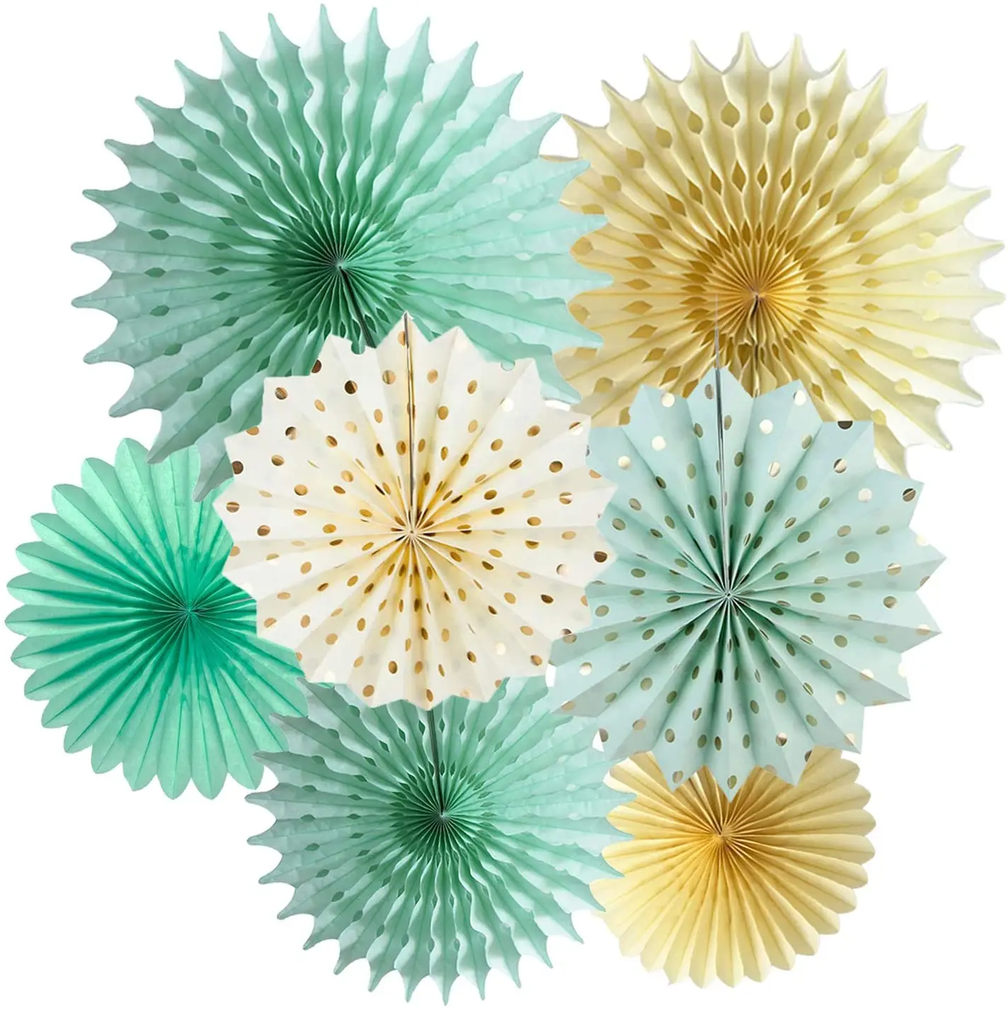 Декорации для дня рождения с Мятным золотом мятный крем Золотой горошек