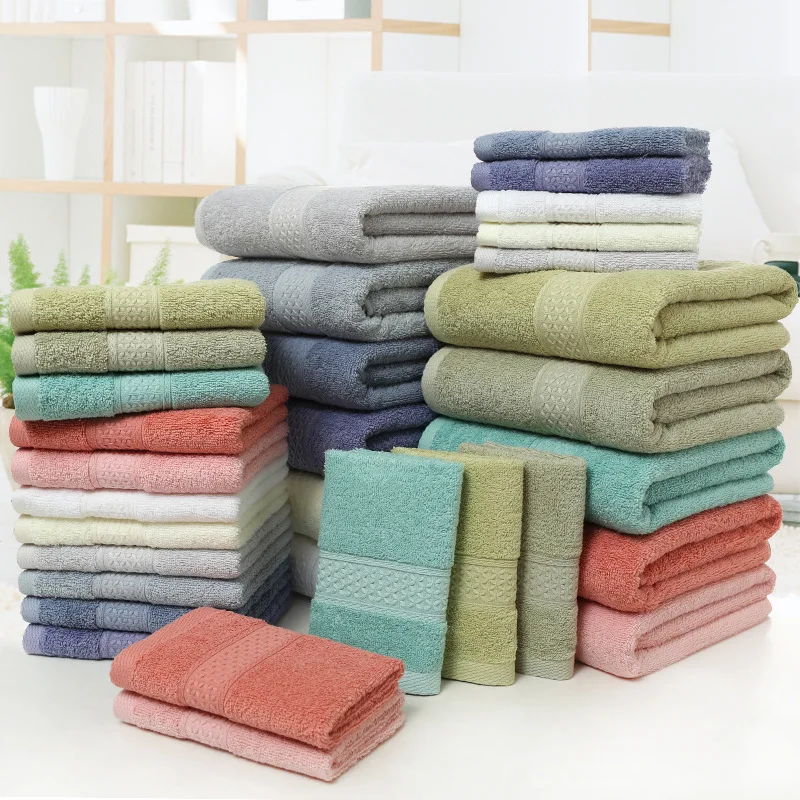 Green Hand Towel Cotton Beach Towel Microfiber Bath Towels Bathroom  70*140cm 380g Thick Luxury Solid For SPA Bathroom For Adults - AliExpress