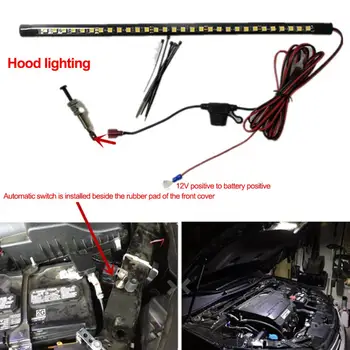 

New White Under Hood LED Light Kit With Automatic on/off -Universal Fits any Vehicle LED Day Running Light Car Light Accessories