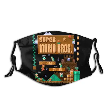 

Vintage Super Mario Bros FC Game Graphic Print Mask Amazing Windproof With Filters
