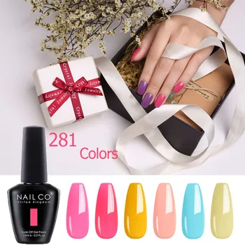 

Nailco Summer Series 281 Colors Gel Nail Polish Acid Free Semi Permanent Mixed Varnish Nail Art Design For Topcoat And Primer