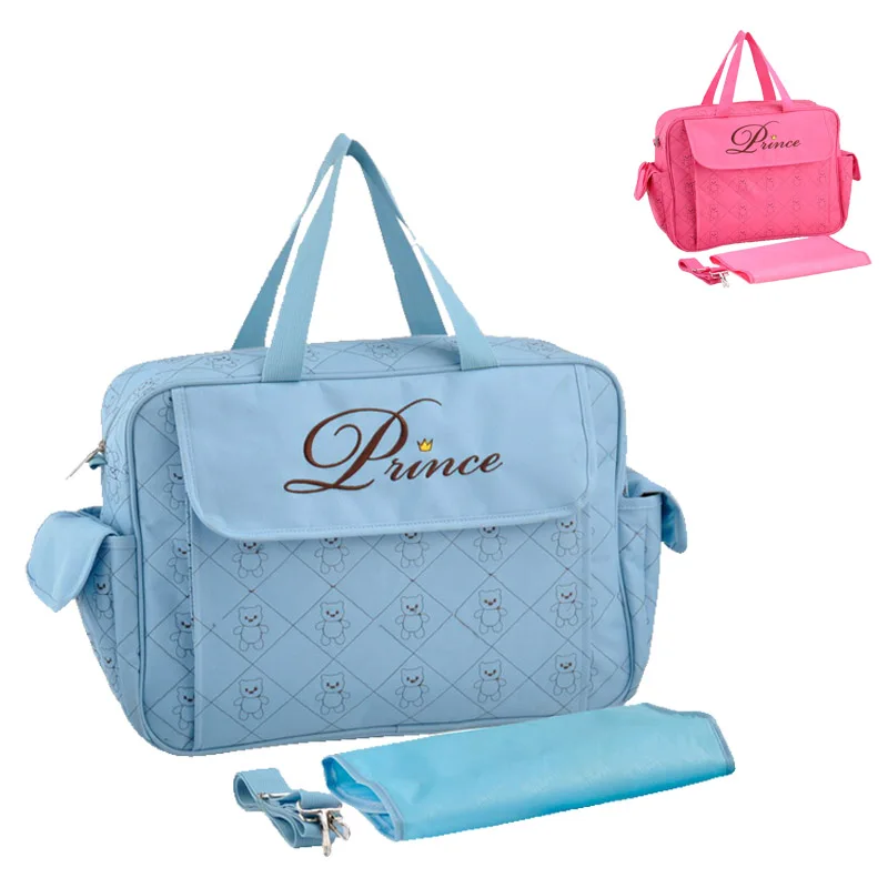 

European and American Mommy Shoulder Messenger Handbag Multi-function Large Capacity Waterproof 600d Diaper Bag