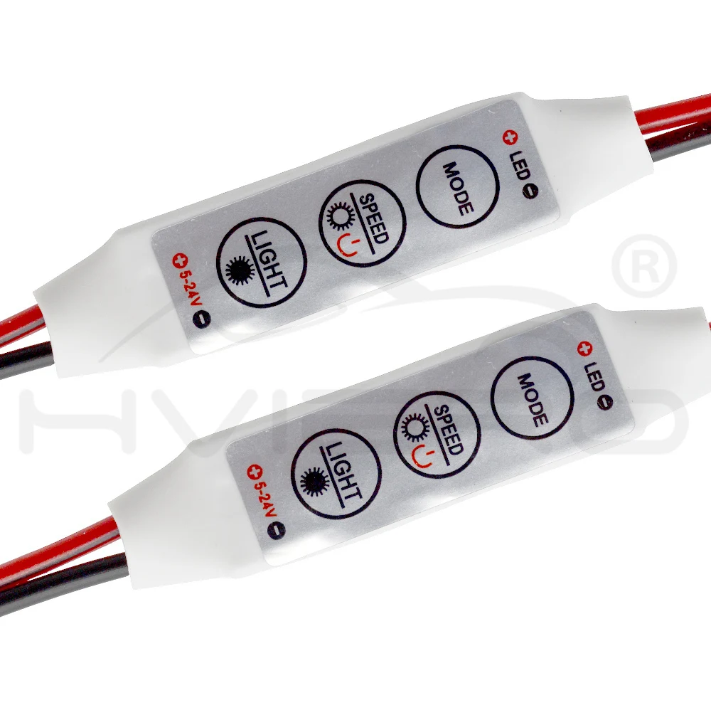 Hviero Mini Single Color LED Light Mini Dimmer Controller 3keys for 2835 3528 5050 3014 LED 5-30V Flexible Led Strip Holiday Lighting