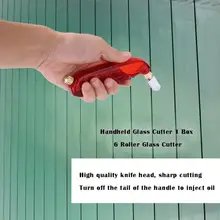 6 шт./кор. Sharp Керамика плитка режущий инструмент ручной в виде пистолетной рукояткой масло Стекло резак обратите внимание на Цвет поставка в произвольной последовательности