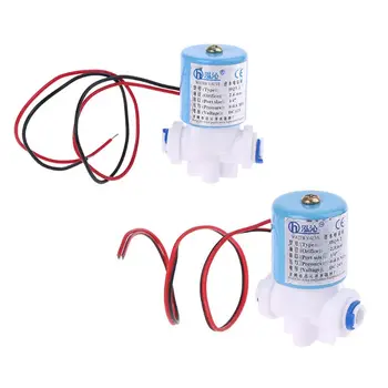 

G1/4\" Solenoid Valve Plastic Normally Closed 2 Way 12V DC 0-120PSI 0-0.8MPa Kit C6UC