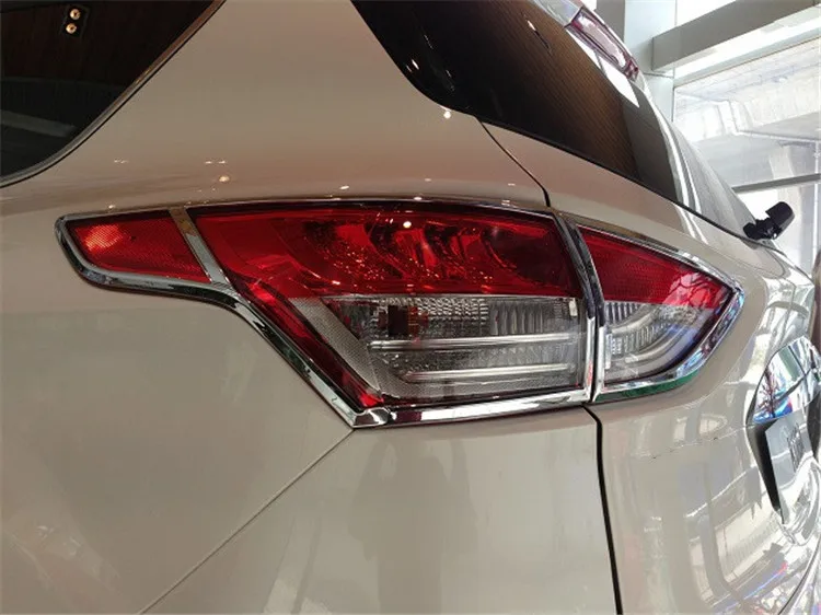 Подходит для Ford Kuga MK2 2013 ABS хромированный задний светильник Рамка светильника отделка украшения автомобиля-Средства для укладки волос 4 шт./компл. быстро