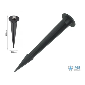 

V-TAC FE0772 aluminum picket for headlights Led Flood Light black color pattern large diameter 60mm height 265mm SKU-7538