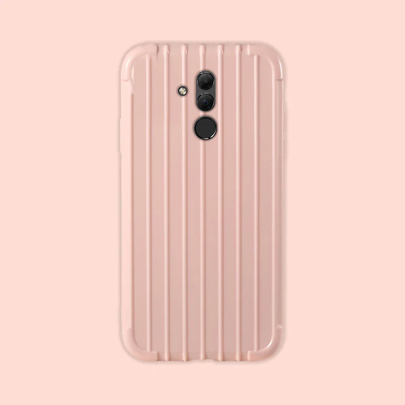 Pink Роскошный багажный чехол для huawei mate 20 lite, Модный милый чехол, чехол для багажника из ТПУ, силиконовая задняя крышка для huawei mate 20 lite, чехол - Цвет: Pink