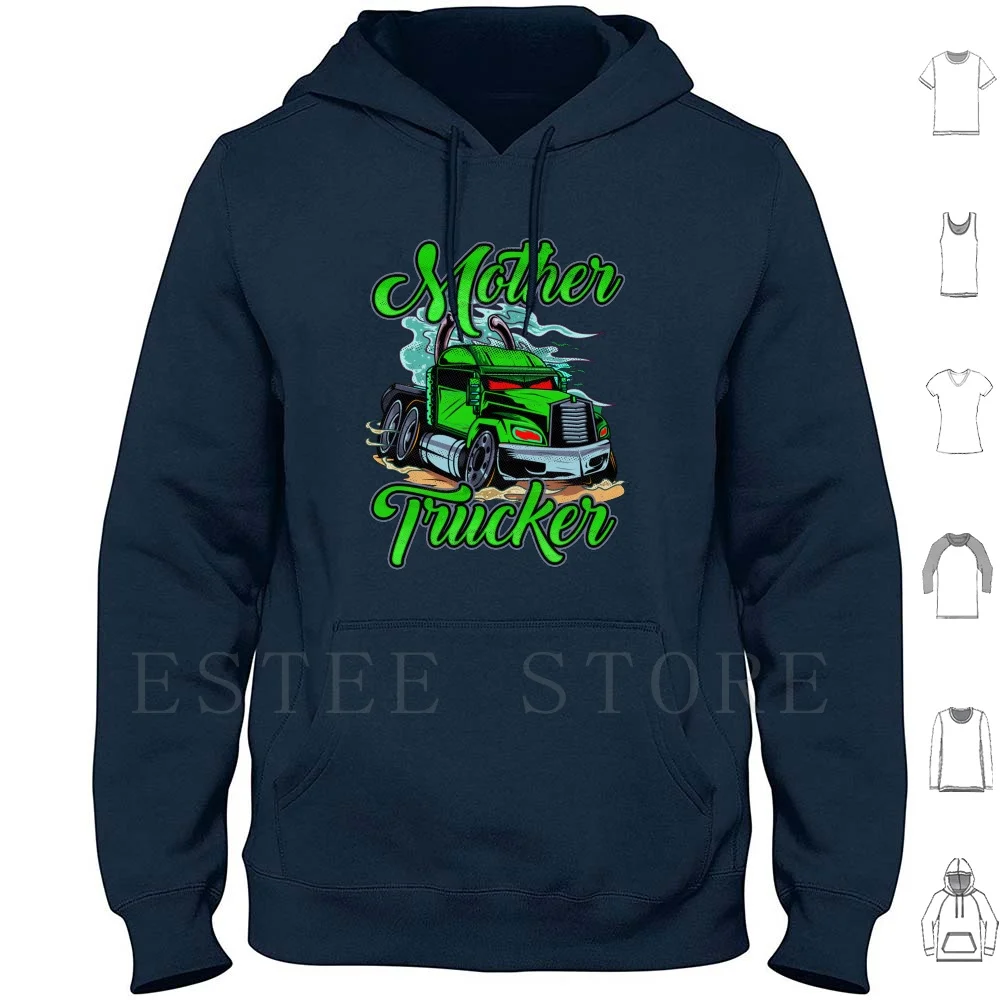 Mother Trucker Taught Truck Driver Trucker Felpe Con Cappuccio Manica Lunga Truck Driver Truck Driver Truck Driver Truck Driver Dad