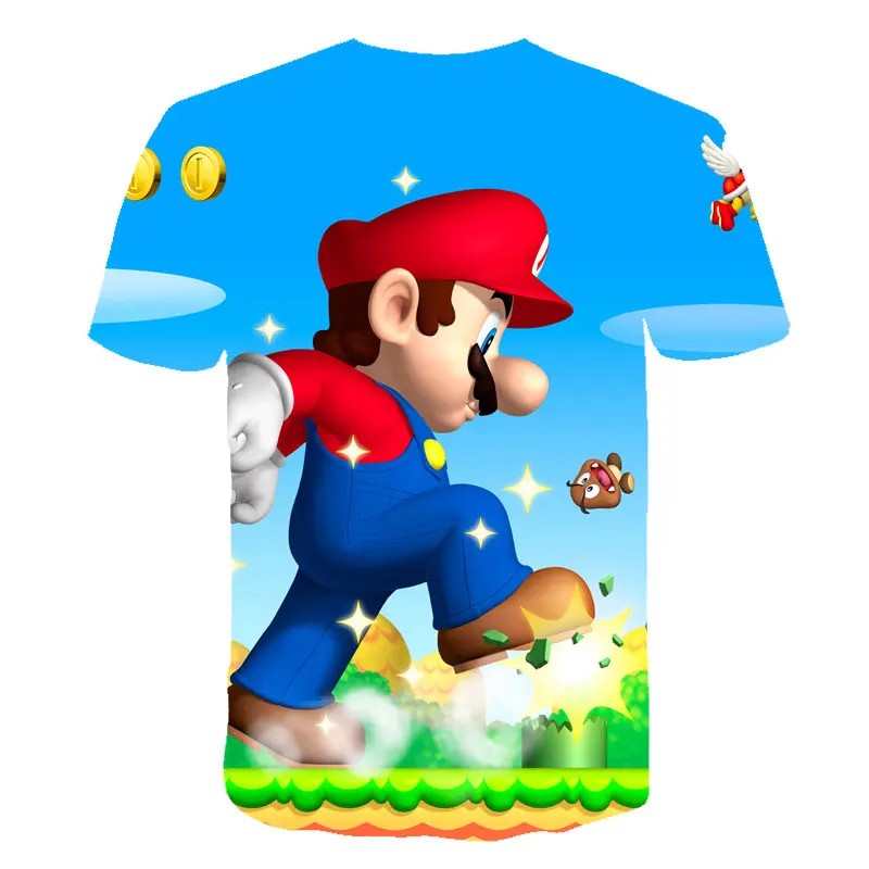 Г. Детские новогодние Весенние футболки, костюм для мальчиков, футболки с Марио из мультфильма, верхняя одежда футболка для девочек, одежда детская футболка