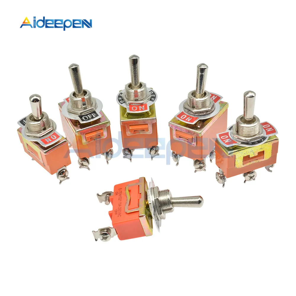 Автоматический переключатель AC 250V 15A ON OFF 2 Pin 3 4 6 E TEN1021/1121/1221/1321/1322