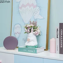 Скандинавские вазы для цветов, ваза из смолы с пузырьками для девочек, суккулентный цветочный горшок, сушеные цветочные композиции, Деревенское украшение для дома