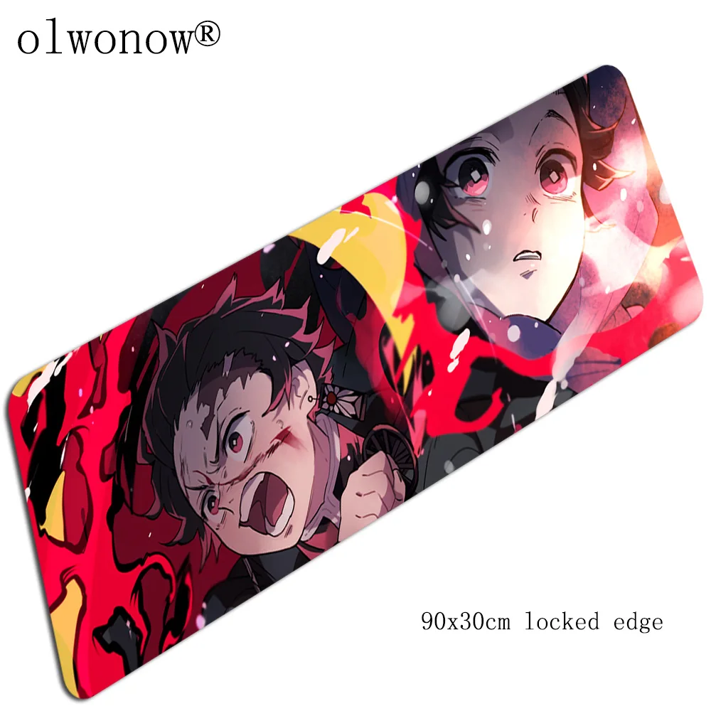 Kimetsu no Yaiba коврик для мыши 900x300x3 мм большие коврики для мыши лучший игровой коврик для мыши геймер милый Бестселлер коврик для мыши s Клавиатура pad - Цвет: Size 900x300x3mm