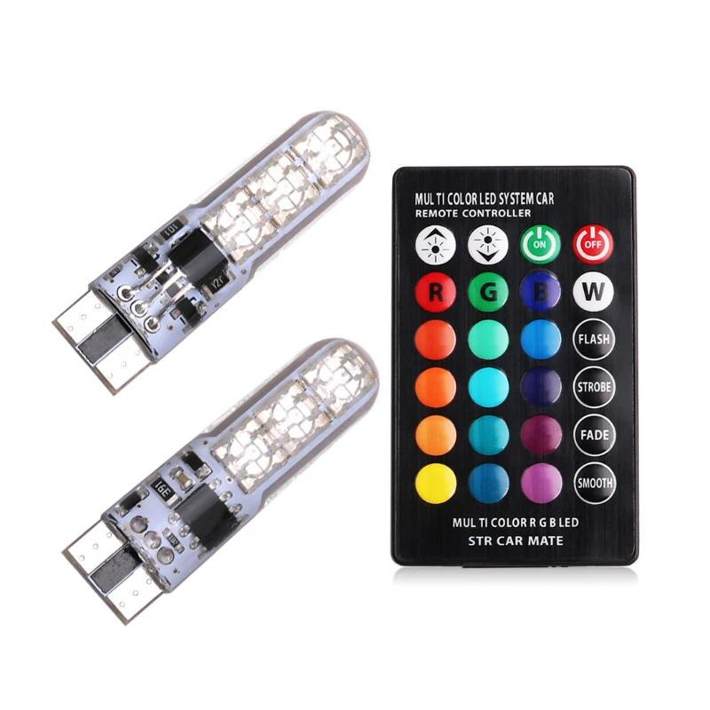 VGETTING Pair светодиодный автомобильный светильник T10 RGB для украшения интерьера