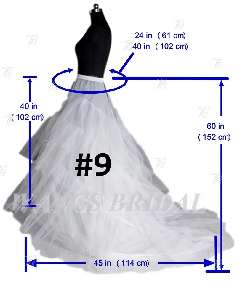 Petticoat1- 12# кринолин Hoopless нижняя юбка Свадебная юбка рыбий хвост Русалка выпускной - Цвет: 9