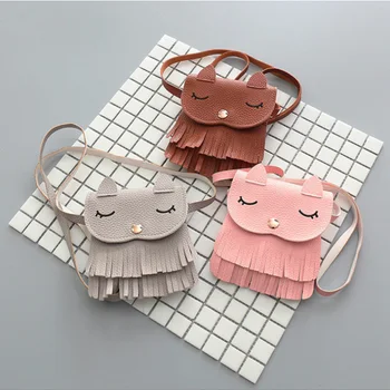 

Baby Girls Crossbody Bags Waterproof PU Leather Tassel Mini Maternity Large Capacity Organizer Messenger Bag Travel Handbag w