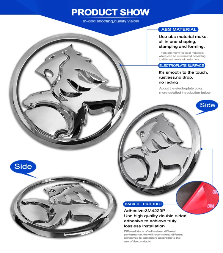 Custom Personal Made Chrome 3D printing ABS Plastic Emblem Badge for your Auto Car Vehicle Truck Hotrod Motorcycle Scooter |